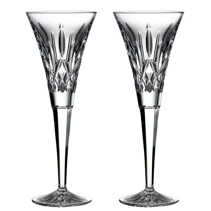 Waterford Champagne Flutes Pair - Lismore