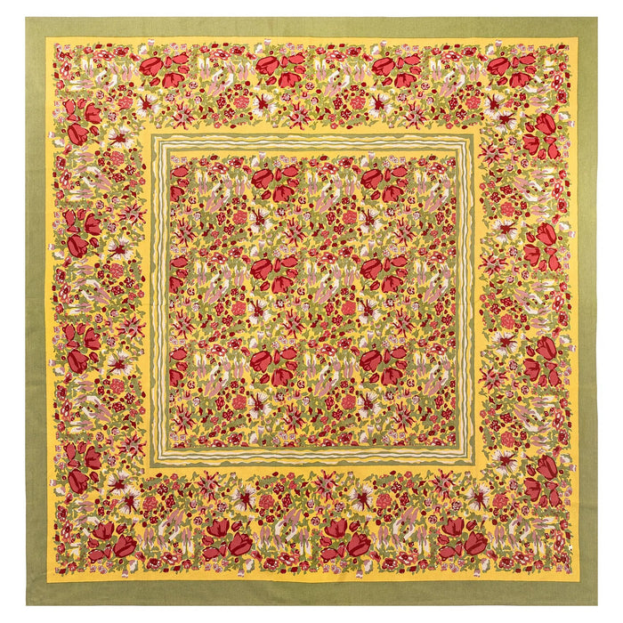 Jardin French Tablecloth - Red-Square