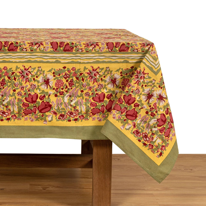 Jardin French Tablecloth - Red-Square