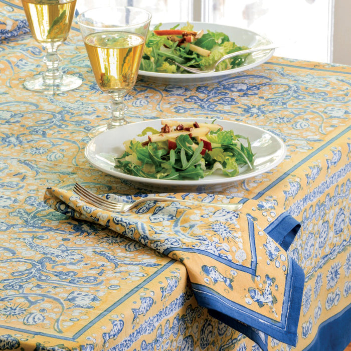 La Mer French Tablecloth - Blue-Rectangle