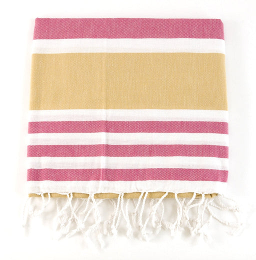 Turkish Towel - Pink/Tan