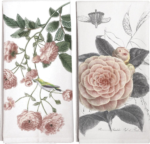 Roses And Camellia Kitchen Towels(Set of Two)
