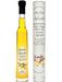Tall bottle of lemon infused olive oil from Italy