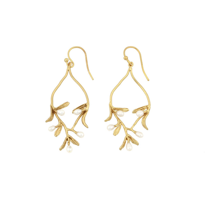 Gold Willow Earrings  by Michael MIchaud