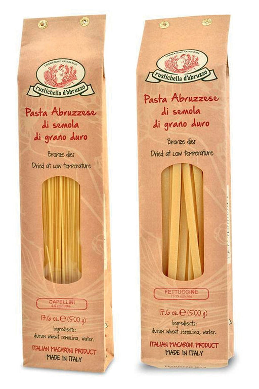Rusitchella d'Abruzzo Angel Hair and Fettuccine Pasta (Set of Two)
