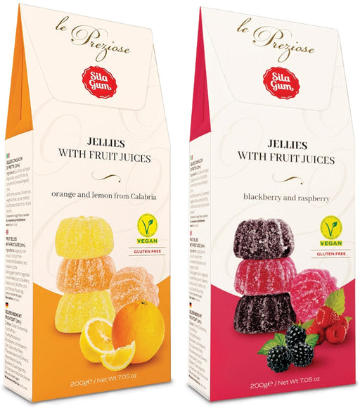 two boxes of Italian Fruit Jellies