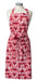Winterbird Apron, red and white pattern