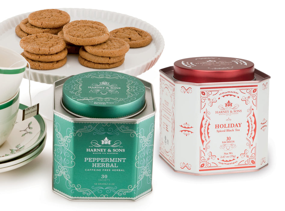 Holiday Tea and Peppermint Tea by Harney & Sons