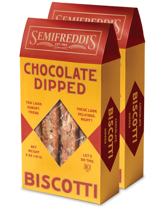 Chocolate-Dipped Biscotti by Semifreddi's - Set of Two
