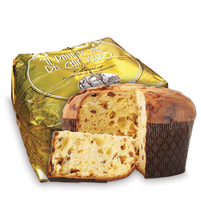 Classic Panettone in Gold Paper by Chiostro di Saronno