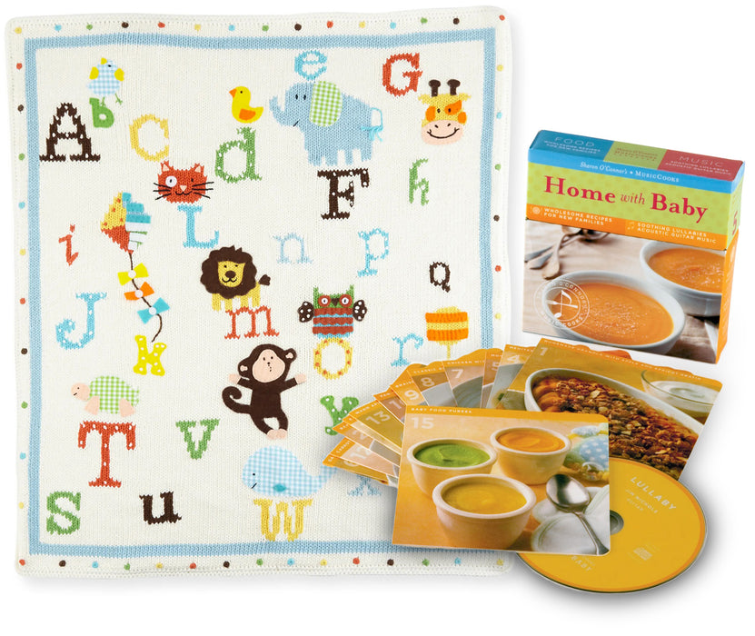 Alphabet Baby Blanket + Home with Baby