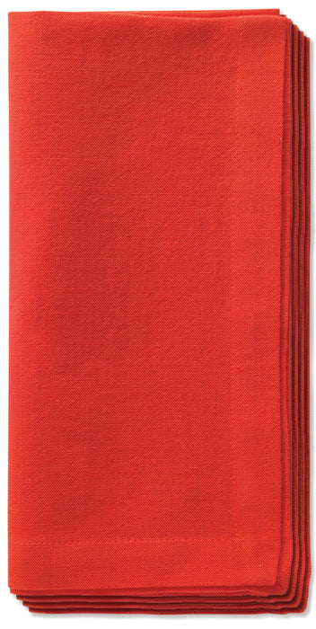 Linen Napkins - Red - Set of Four