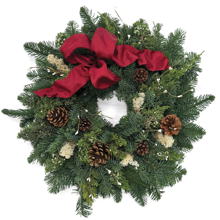 Winter Pine Cone Wreath