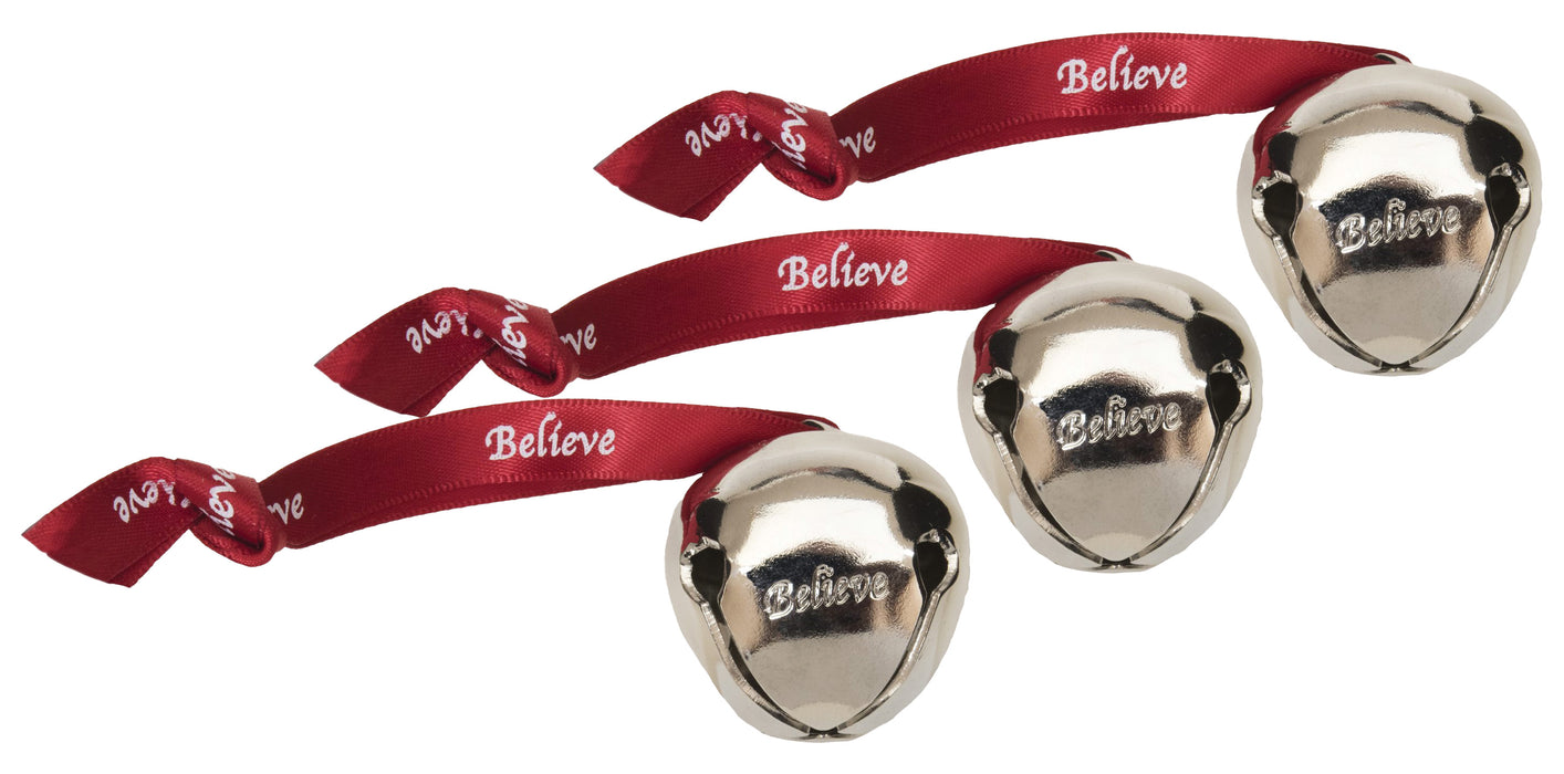 "Believe" Sleigh Bells - Set of Three