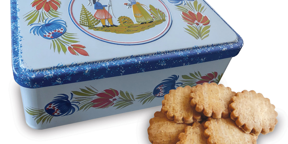 Butter Cookies From Brittany in a Quimper Tin — Menus and Music