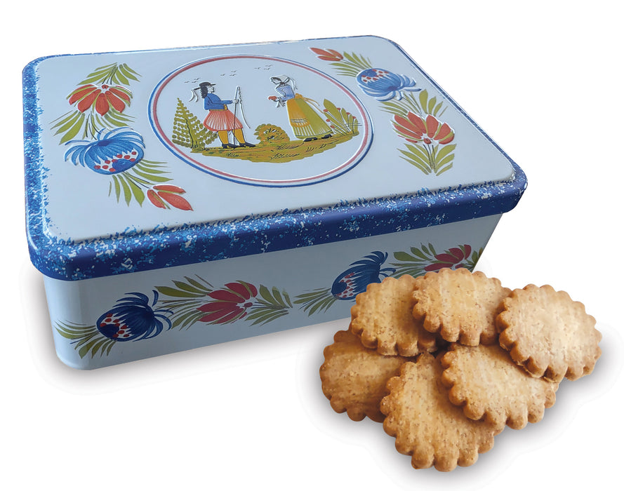 Butter Cookies From Brittany in a Quimper Tin