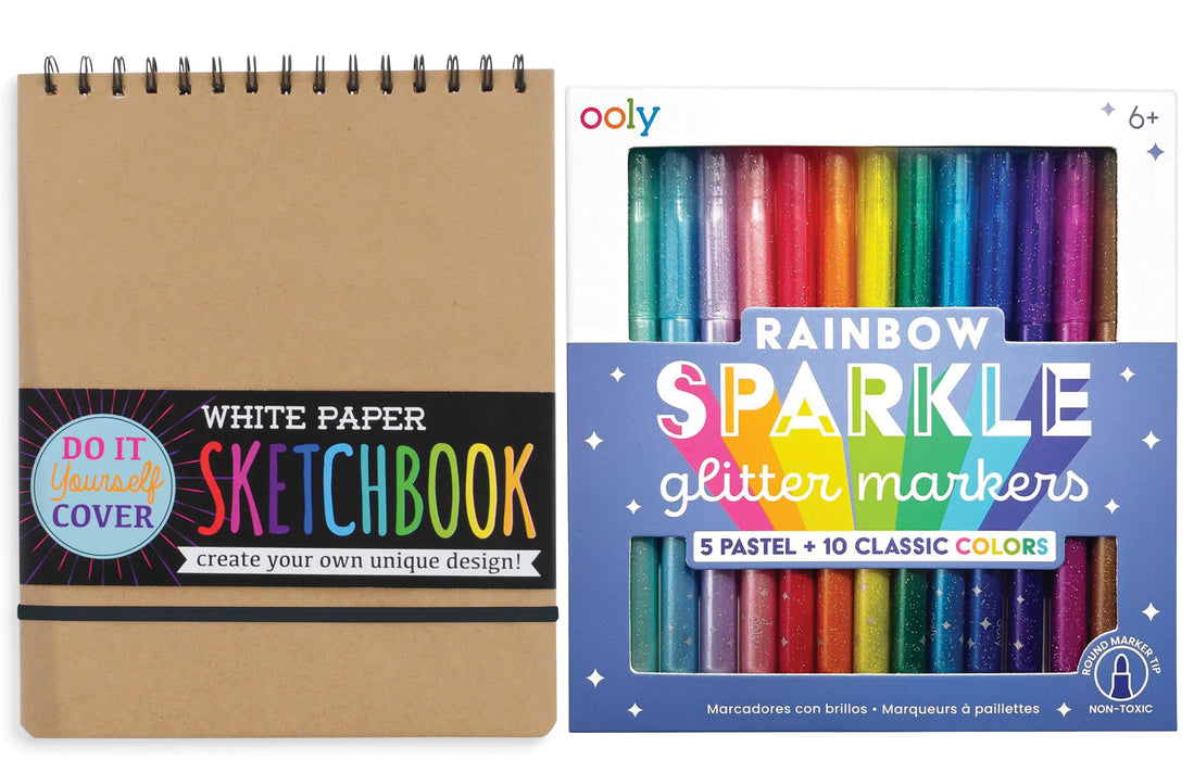 Ooly Sketchbook + Glitter Markers