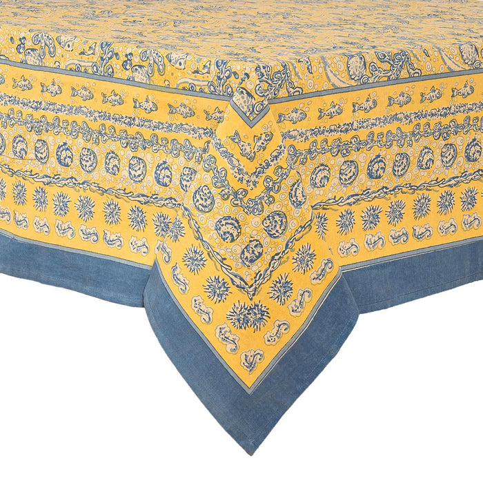 La Mer French Tablecloth - Blue-Square