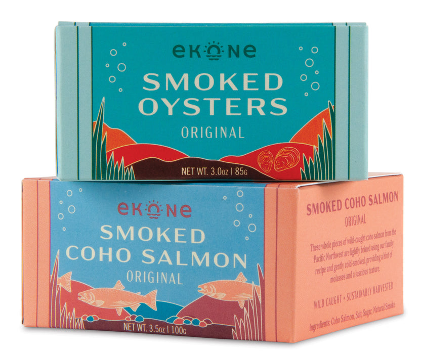 Smoked Oysters and Smoked Salmon