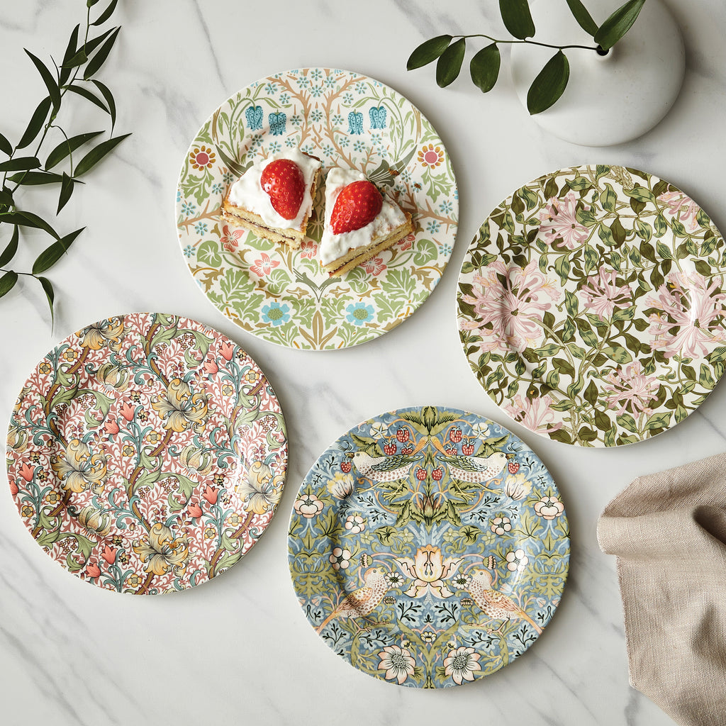 Spode Dessert Plates, by Morris and Co. - Set of Four — Menus and