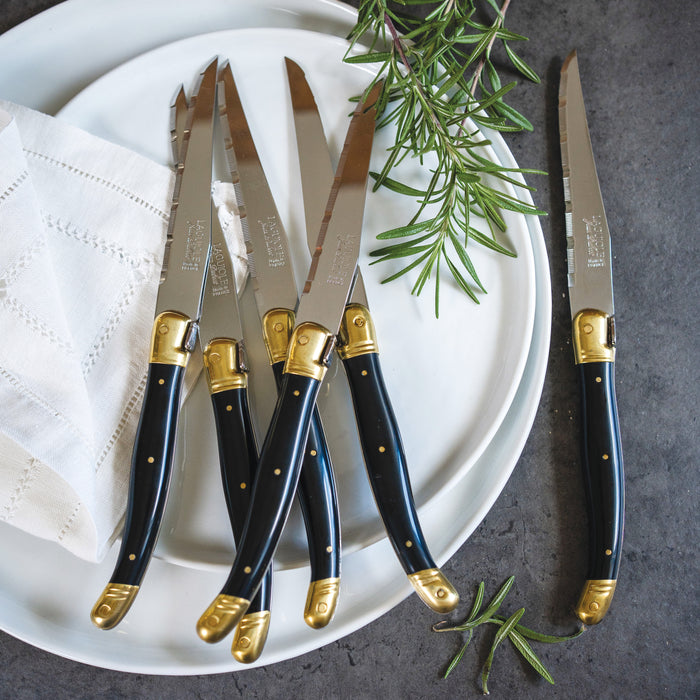 Laguiole Steak Knives - Black - shipping 12/5