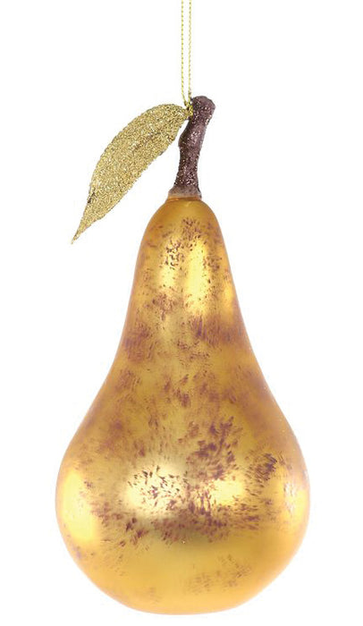Bosc Pear Glass Ornament