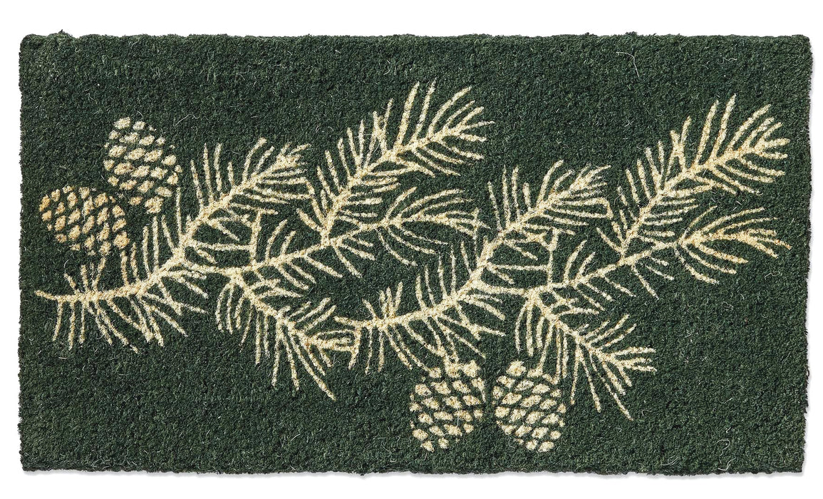 Winter Pine Cones – Natural Coir Doormat