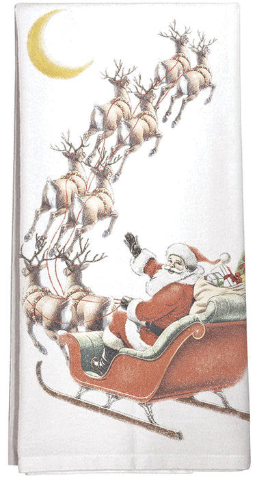 Santa Sleigh Kitchen Towel