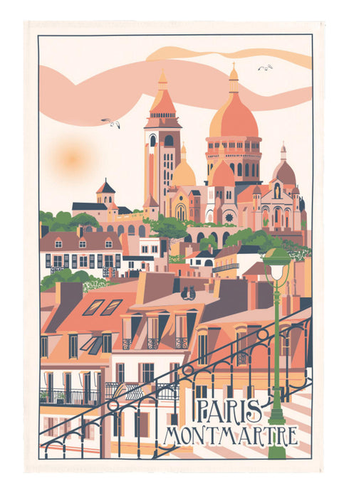 French Kitchen Towel - Montmartre in Paris