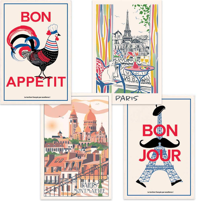 September Set of French Kitchen Towels
