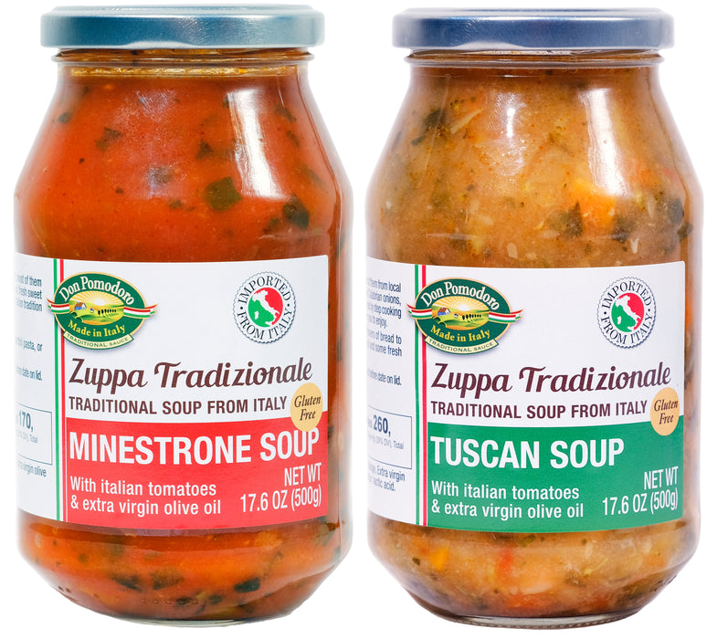 Set of Italian Minestrone and Tuscan Soups