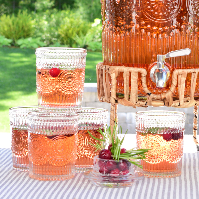 Festive Tumbler Glasses, Set of Six