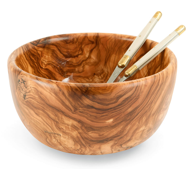 Olive Wood Salad Bowl - 13" Diameter