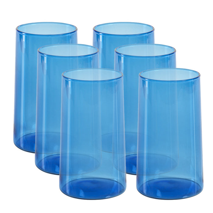 Amalfi Tall Blue Highball - Set of Six