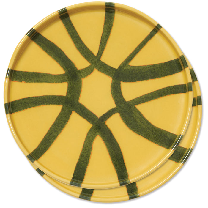Amalfi Appetizer Plates, Mustard - Set of Two
