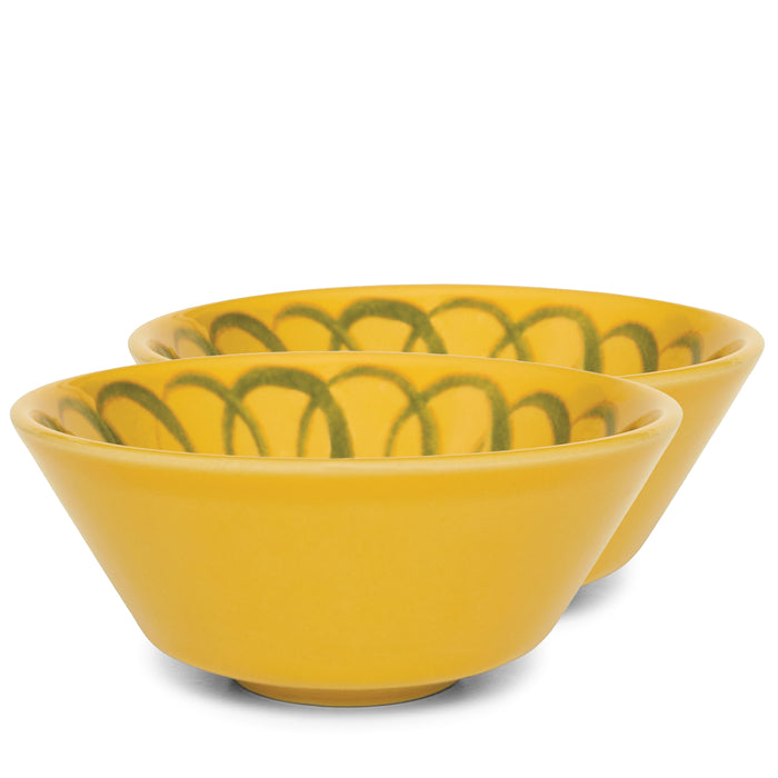 Amalfi Appetizer Bowls, Yellow - Set of Two