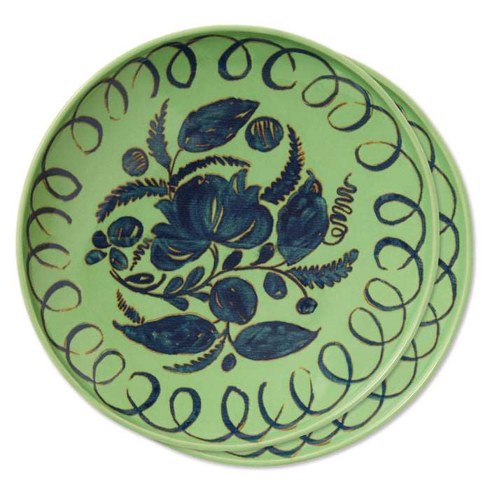 Amalfi Pasta Bowls, Green - Set of Two