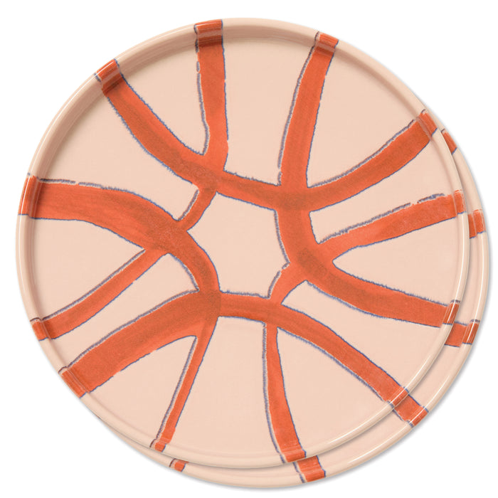 Amalfi Appetizer Plates, Pink - Set of Two