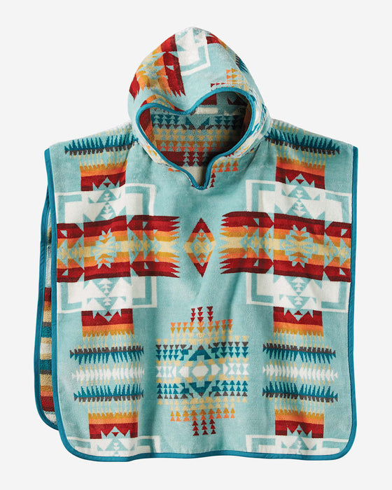 Kids' Aqua Pendleton Hooded Towel, Ages 8-14