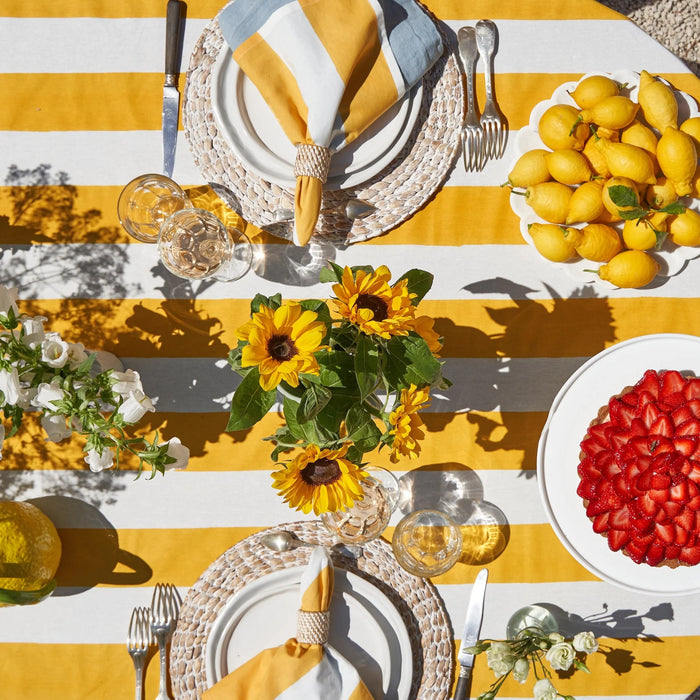 Yellow St. Tropez Tablecloth, 59" x 86"