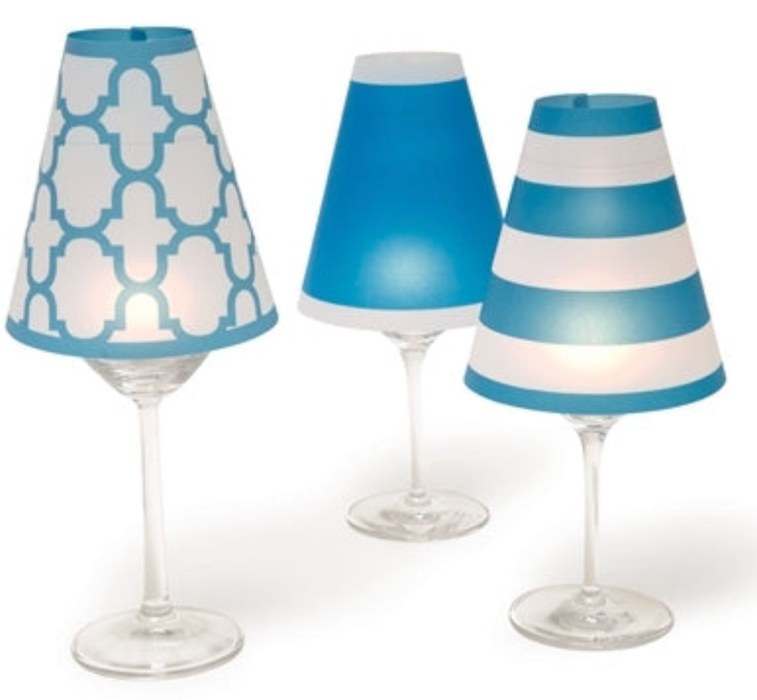 Wine Glass Shades - Blue