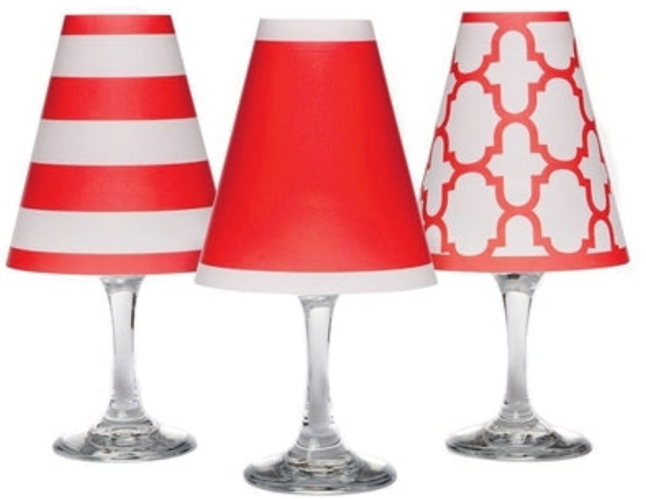 Wine Glass Shades - Red