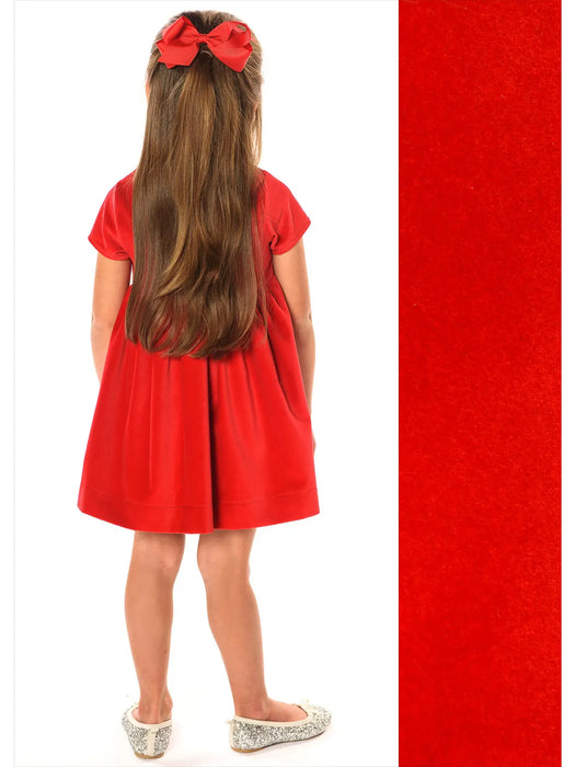 Cherry Red Velvet Sunday Dress - 4