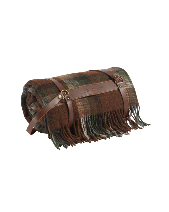 Pendleton Blanket with Leather Carrier - Redwood