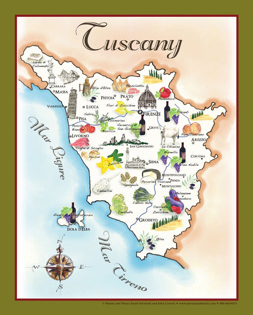 Tuscany Food Map