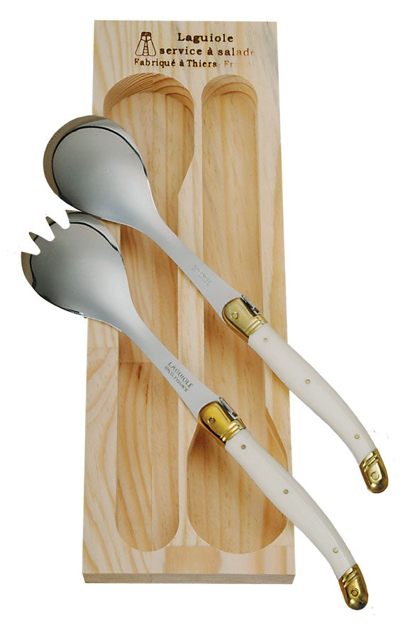 Laguiole Salad Servers Ivory — Menus and Music