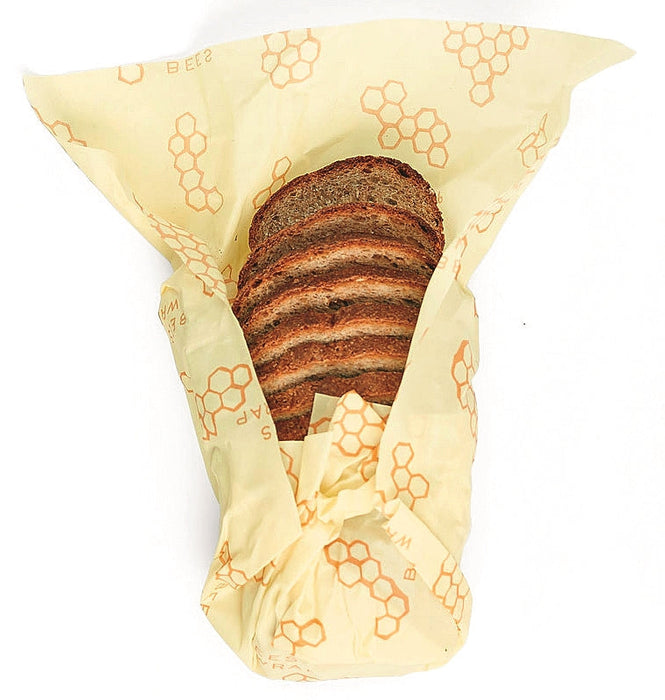Sliced bread in Beeswax Food Wrap