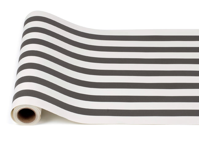 Black And White Striped Paper Table Runner