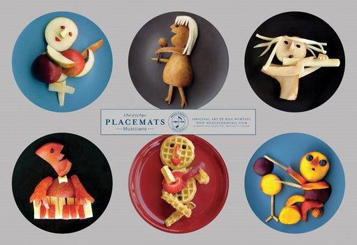 funny food musicians placemats