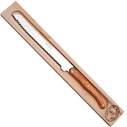 Laguiole Bread Knife - Olive wood handle